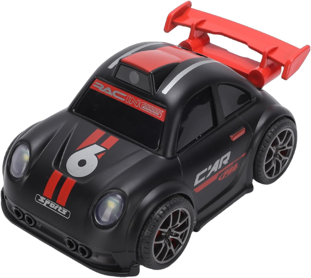 Mini RC Drift Cars, Tabletop Drifting RC Car with Real Time Camera Transmission, Dynamic Light and Sound Effects, Remote Controlled Drift Car with Follow and Escape Modes (Black)