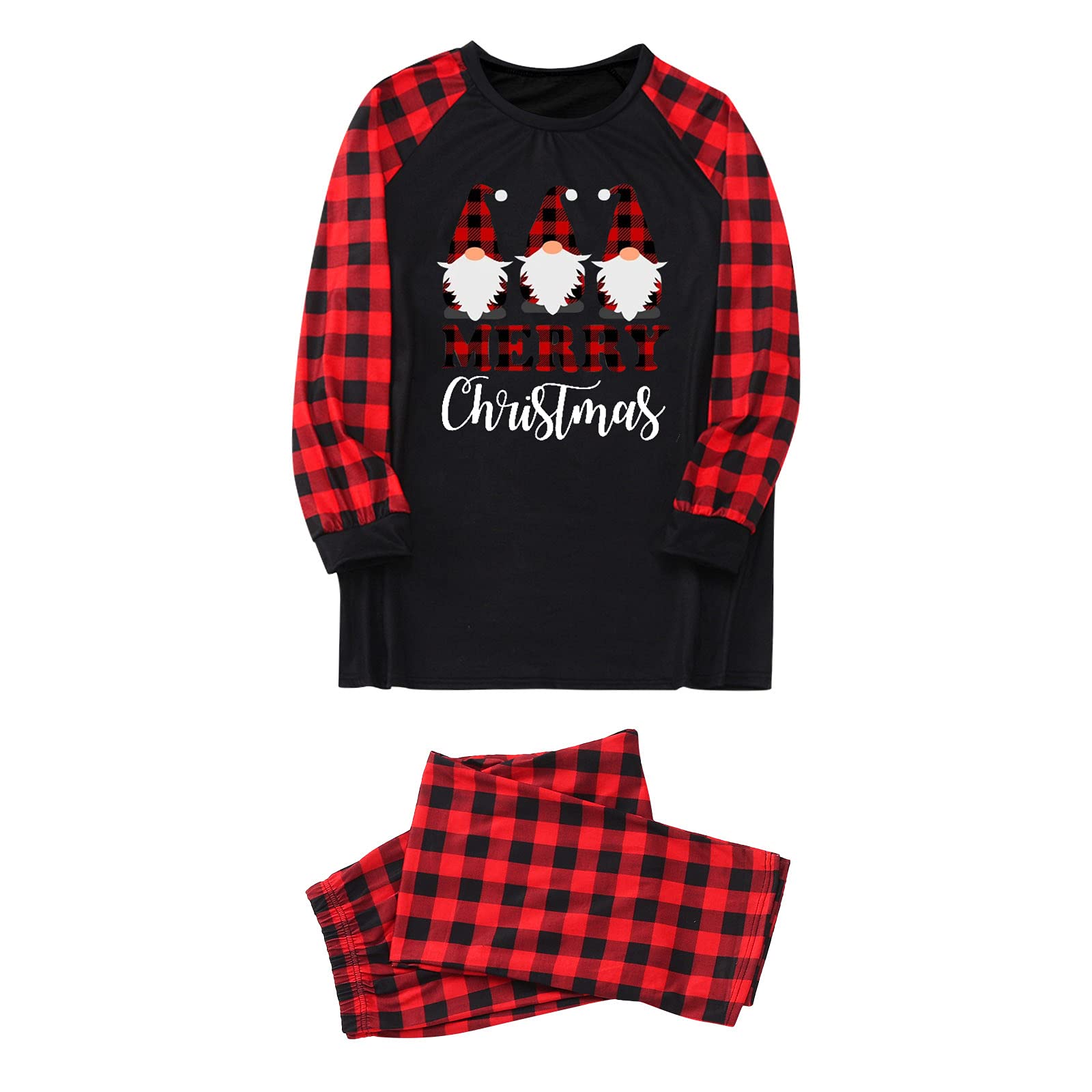 Générique Pigiama di Natale per la Famiglia Abiti da Notte Assortiti Set Festivo Confortevole Cotone Morbido Design Divertente Adulto Bambino