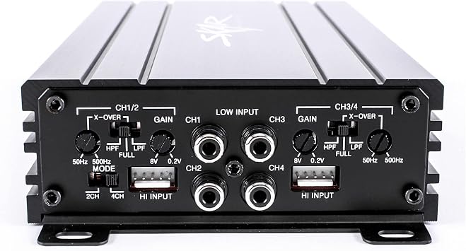 Skar Audio SK-M4004D Compact Full-Range Class D 4 Channel Car Amplifier, 400W