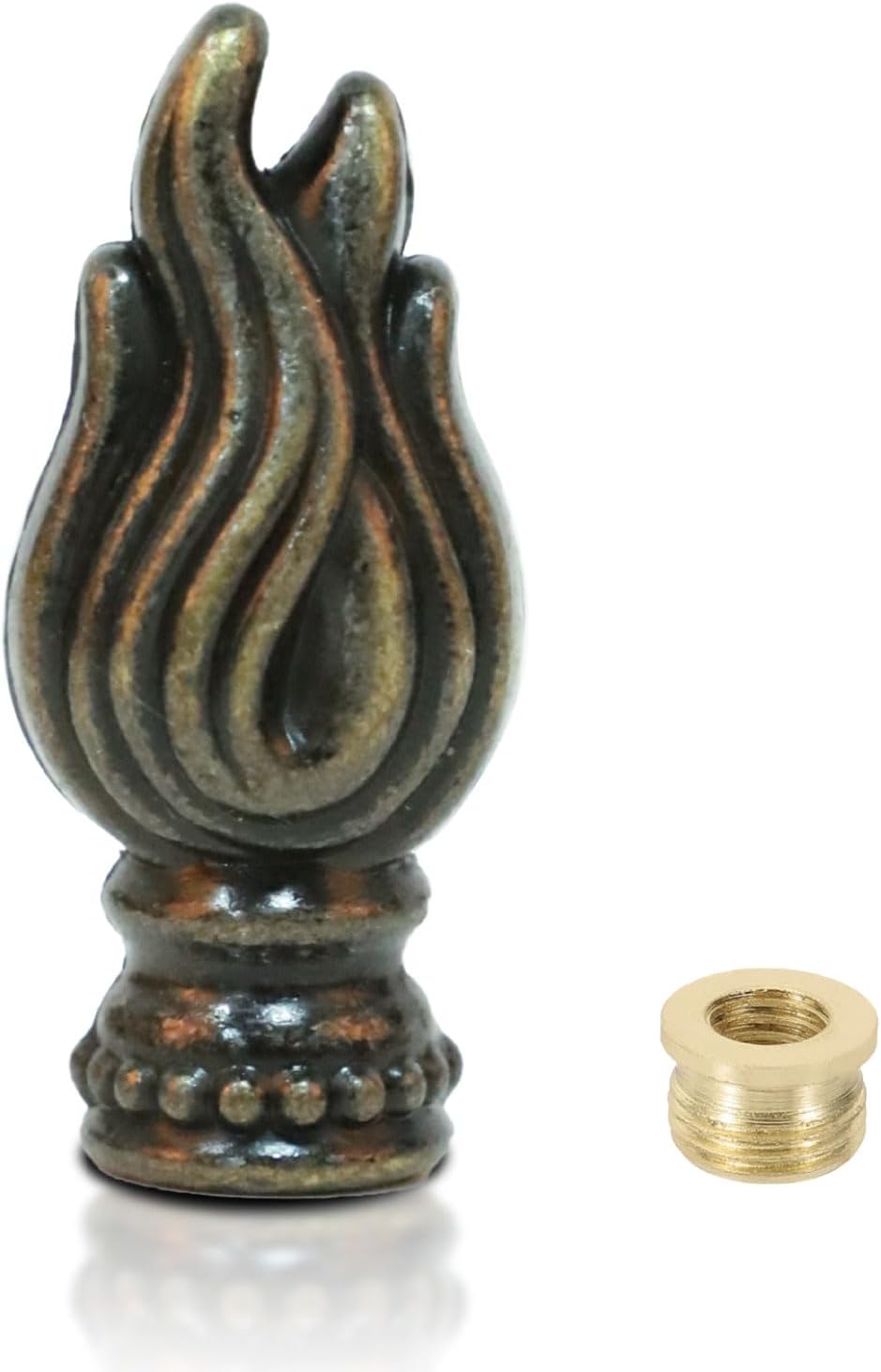 Solid Lamp Finial Decorative Bronze Finials for Lamps Fits for Thread 1/8" and 1/4-27 Screw Cap for Lamps Shade Holder, Bracket Harp Top, Replacement Lamp Toppers Screw Cap (2.1 Inch Tall)
