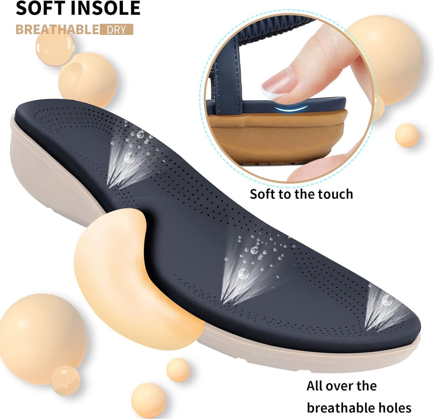 Littleplum Womens Sandals Comfort Arch Support Sandals Summer Walking Shoes Casual Ankle Elastic Flip Flops Shoes - Image 4