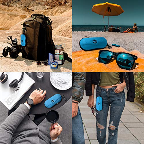 Image of BLUPOND Sunglasses Case Semi Hard EVA Shell with Metal Hanging Hook Belt Clip Sun Glasses Storage