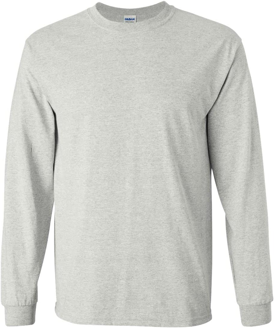 Gildan Men's Ultra Cotton Long Sleeve T-Shirt, Green, XL