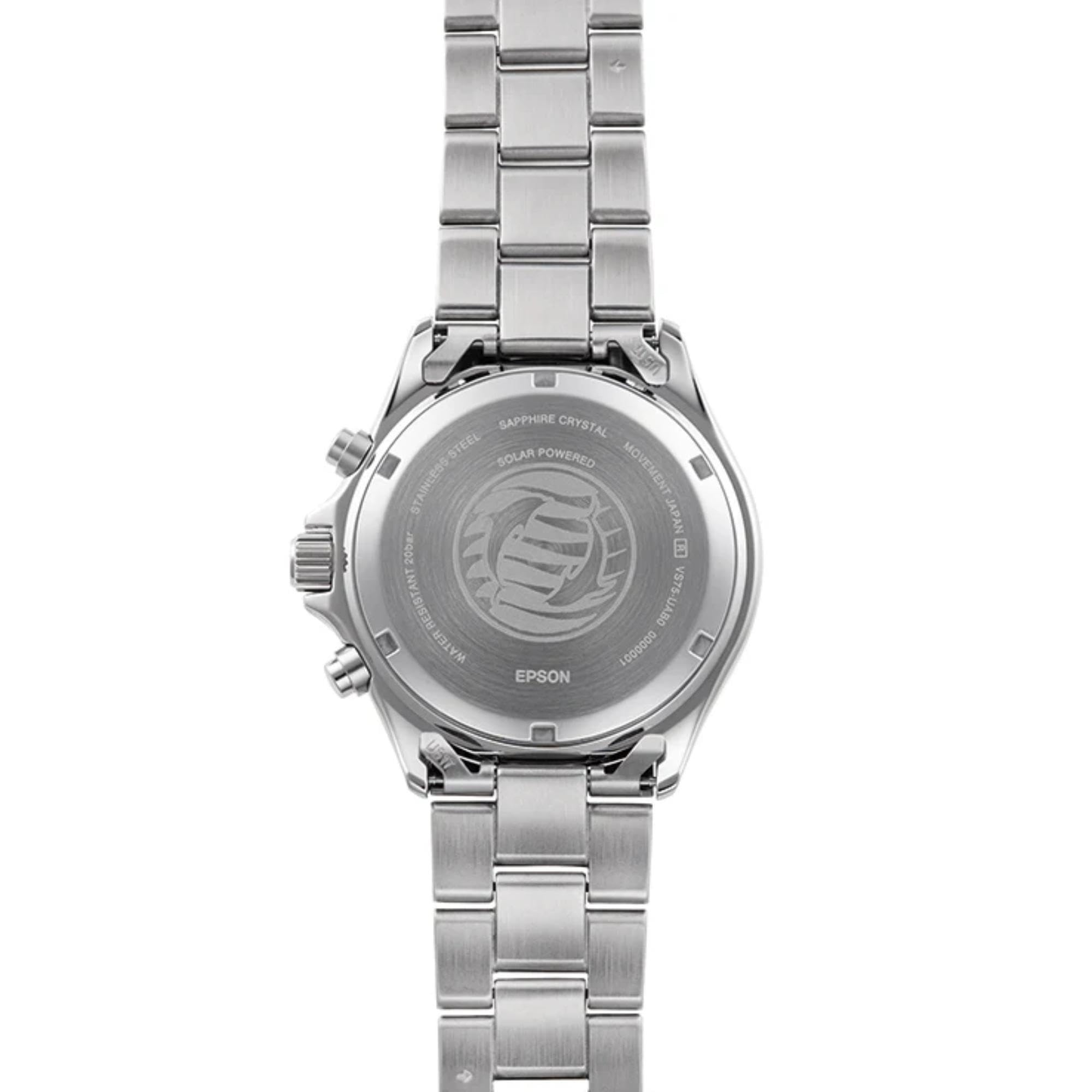 Orient Mako Solar czerwona tarcza stalowa bransoletka męski zegarek RA-TX0207R10B, Czerwony, bransoletka
