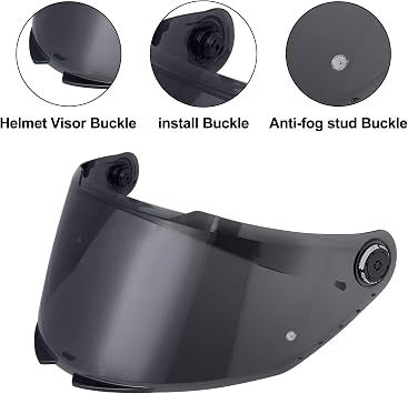 Helmet Visor Shield for MT-V-28B Thunder 4 SV,Motorcycle Wind Shield Helmet Lens Visor for Full Face Helmet,Motorbike Helmet Replacement Accessories (Black)