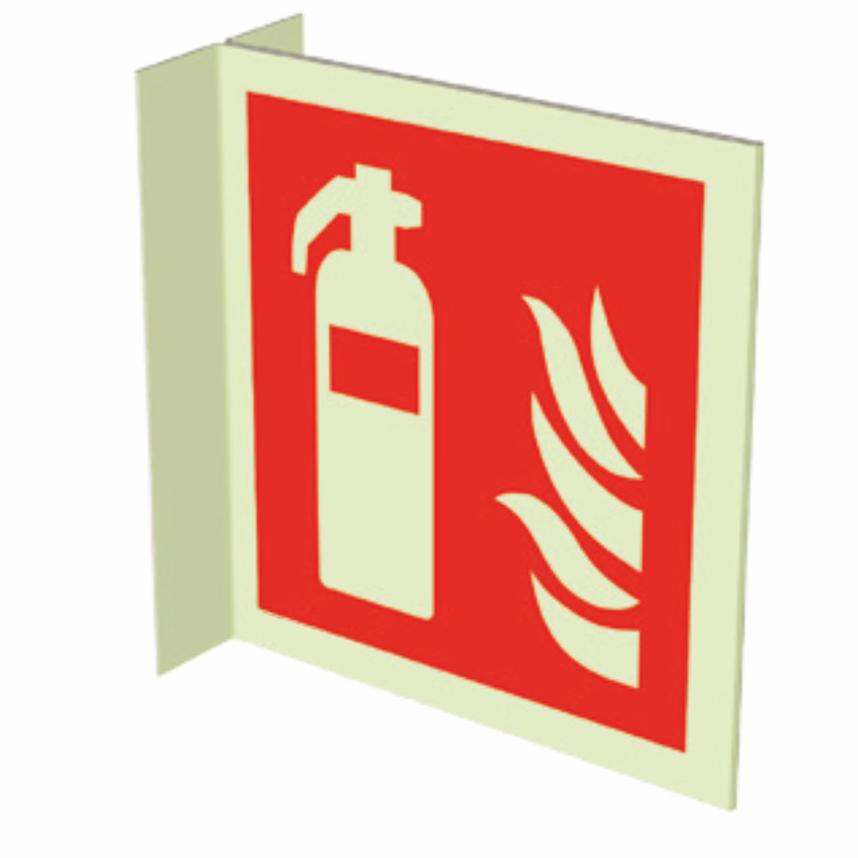 L shape fire extinguisher sign sticker, Night Glow Radium Illuminate PVC Waterproof Sticker-picture-23
