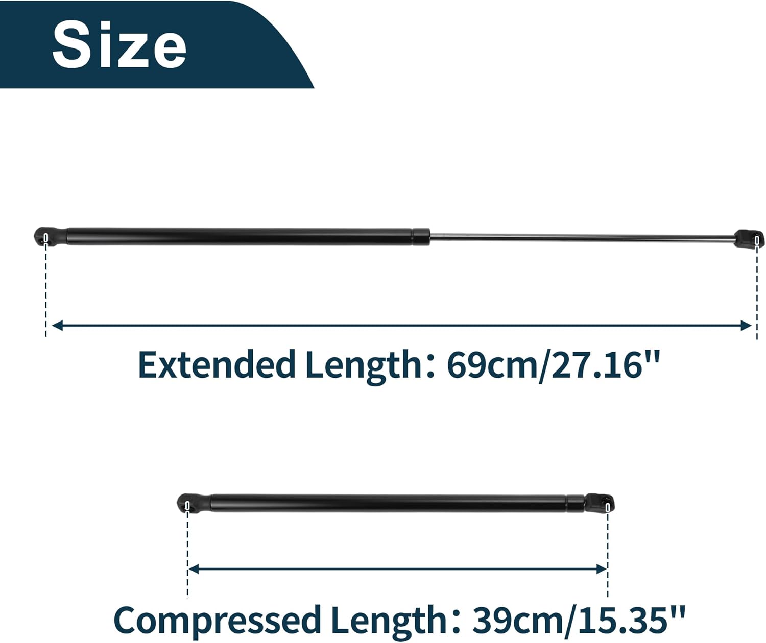Lift Supports Struts for Lexus ES350 Sedan 2007-2012 No.534400W130/534400W131 Front Hood Gas Spring Black 2Pcs