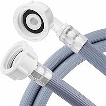 Washing Machine Hose, Dishwasher Hose, Water Inlet Hose, Compatible with All Brands, Safety Valve Ø 3/4 angled to straight, for Temperatures up to 25°C, 1.50 Metres