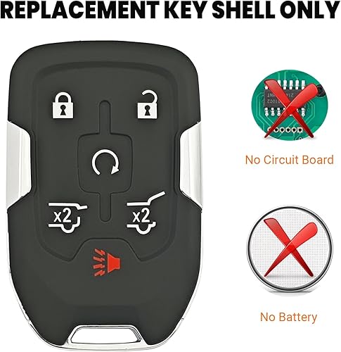 Miniatura 2 de Llavero de Reemplazo Inteligente para 2014-2020 GMC Yukon Chevy Suburban Tahoe, Carcasa de Llavero de Entrada Sin Llave