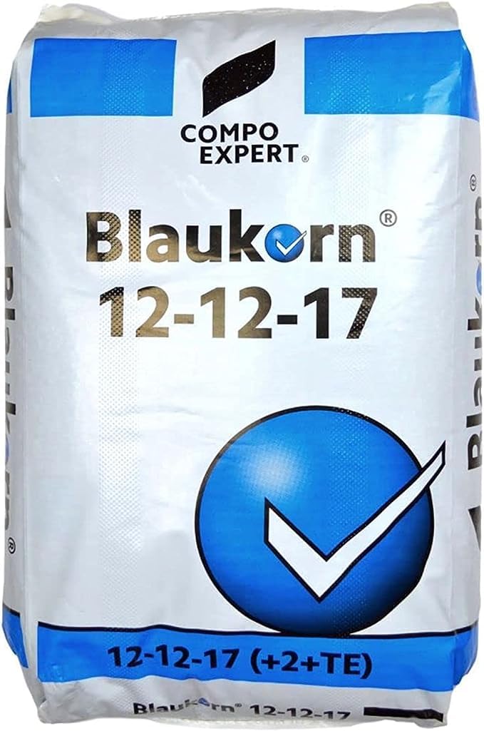 Blaukorn® NPK Fertilizer 1 KG, Made in Germany, No.1 choice in UAE, Formula 12-12-17 (+2+TE) Indoor and outdoor plants/ 1 kg