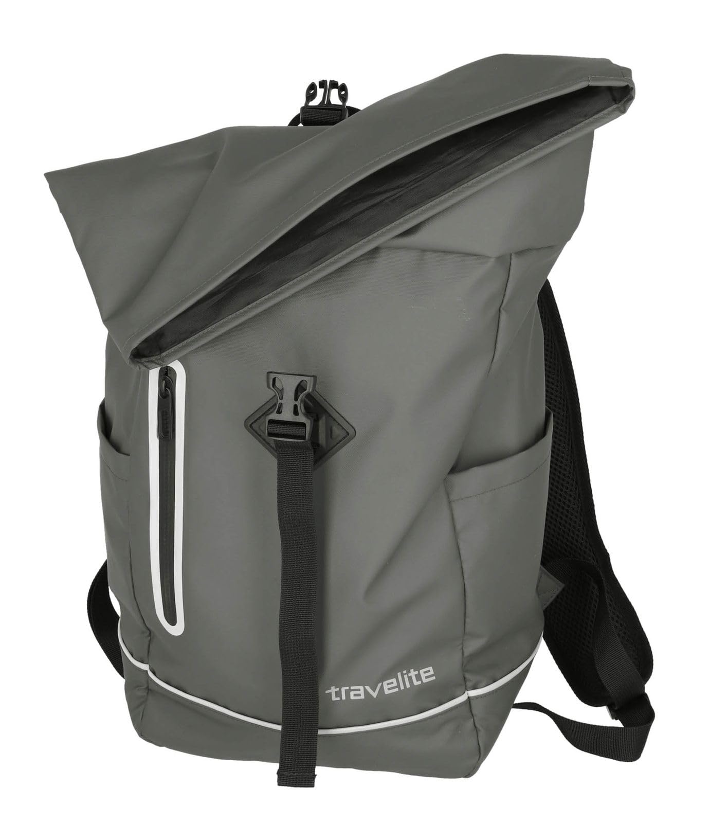 travelite Zaino rolltop impermeabile, zaino da bicicletta, zaino per il tempo libero con chiusura rolltop e catarifrangenti, BASICS, 48 cm, 19 L