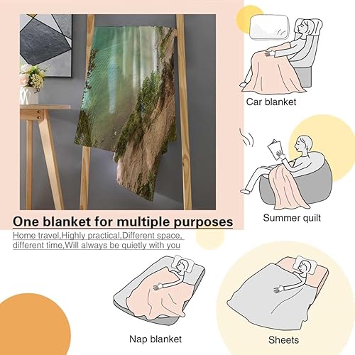 Miniatura 4 de Manta estética con vista a la playa, manta para cama de campamento, 30 x 40 pulgadas