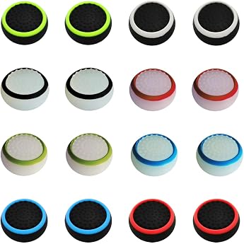16-Piece Controller Accessories - Caps for Xbox One PS4 and PS5 - Thumbstick Grip Caps - Protective Caps for Controllers