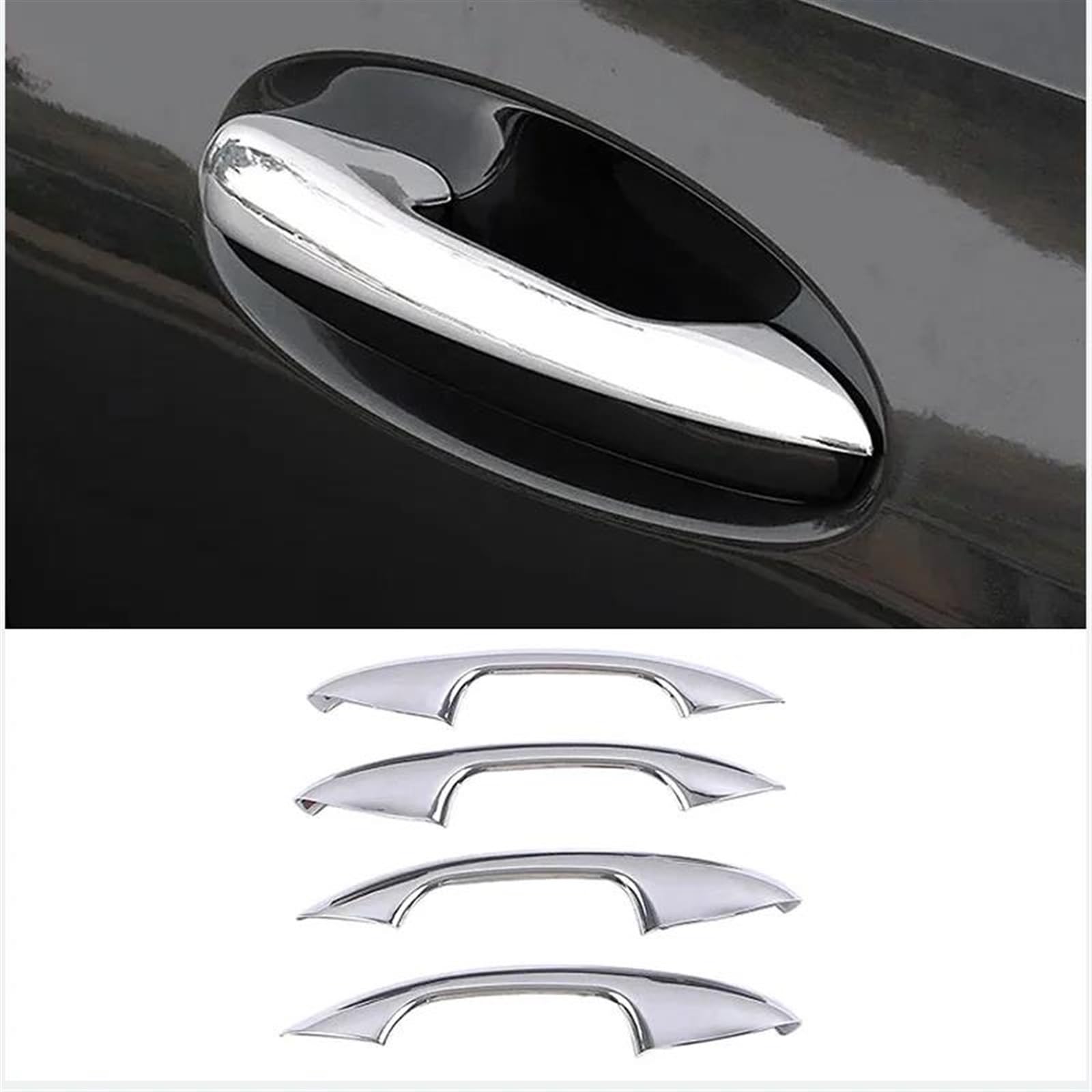 NOHEEU Car Exterior Door Handle Trim Cover Parts Accessories for Benz GLC-Class C-Class 2023 2024(Style 1)