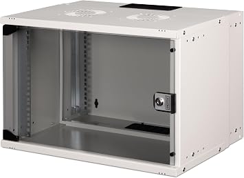 DIGITUS network cabinet - 19-inch rack 7 U - Unassembled - Wall mounting - 400 mm depth - 319,25 mm usable depth - Load capacity 60 kg - Glass door - SOHO Pro series - Grey