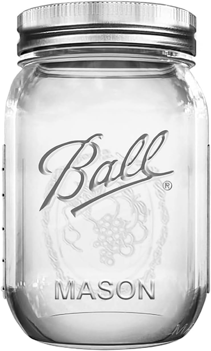 SAVE Ball Mason Jar | 473 ml | Wide Mouth | Minimal and Multi-purpose Jar container for Storage, DIY and much more (01)
