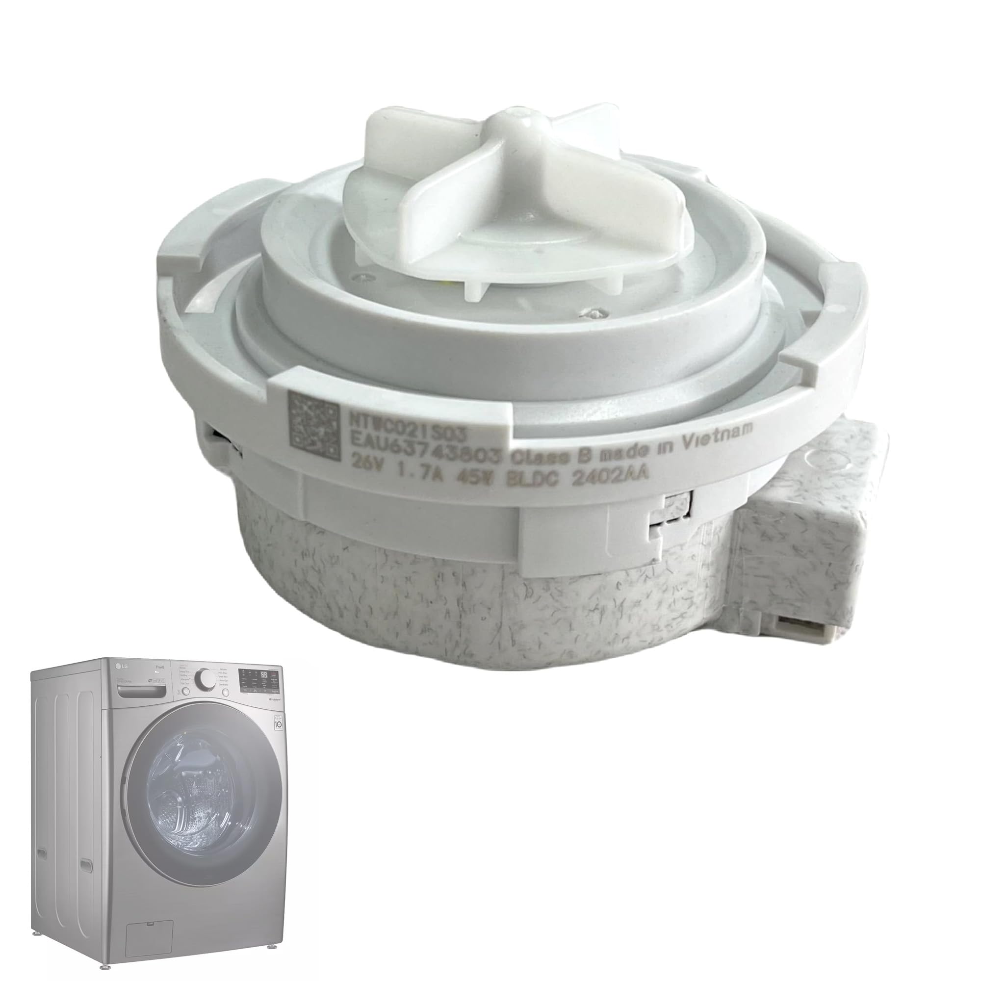 EAU63743803 NTWC021S03 Drain Motor Pump Compatible with LG Washer Machine