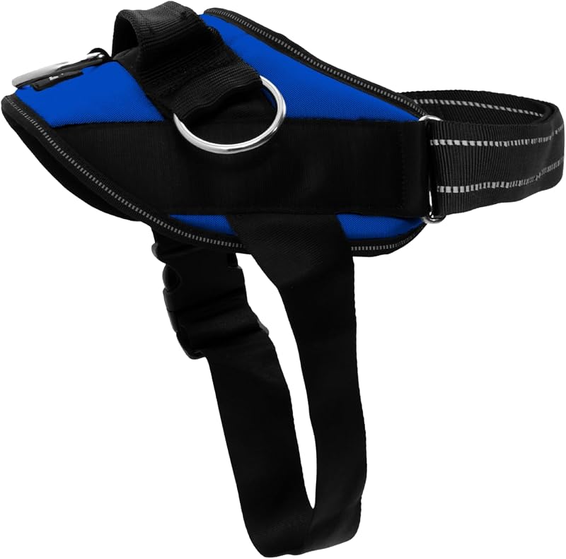 Peitoral Vest para Cães SHAWNCO Essential com 3 Pontos de Guia, Azul Elétrico, XL