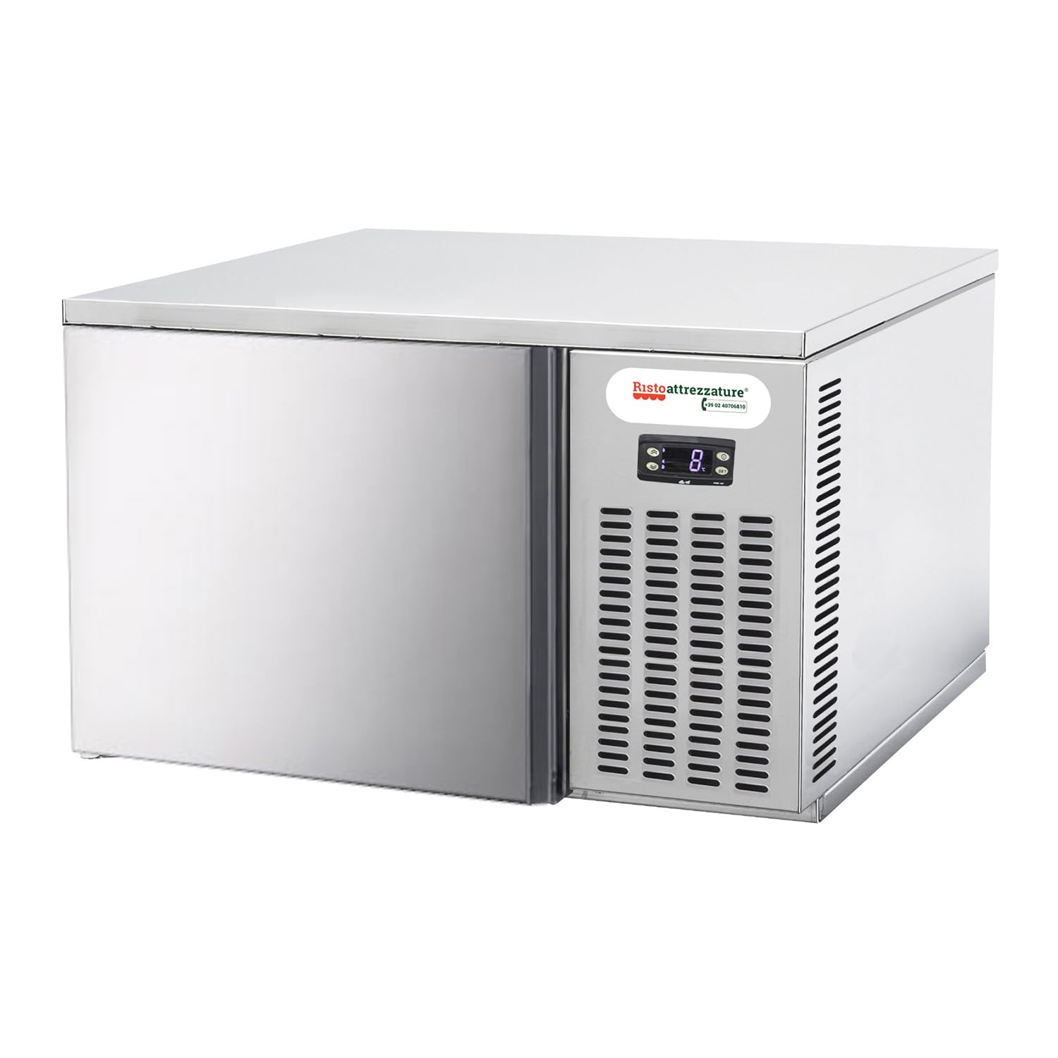 Ristoattrezzature Abbattitore surgelatore di temperatura professionale 3 teglie GN 2/3 fino a -38° C 0.42 kW - RA