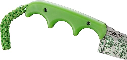 Miniatura 5 de CRKT - Cuchillo Bowie minimalista con engranajes EDC Hoja fija compacta de transporte diario, cuchillo utilitario Folts con acabado satinado, mango