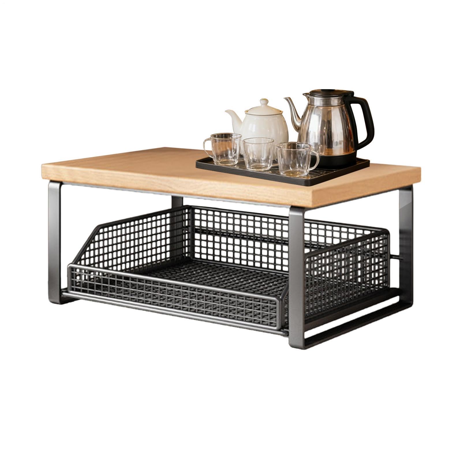 Organisateur de four à micro-ondes – Organisateur de comptoir de cuisine polyvalent, support de tiroir, support d'étagère | Étagère de rangement pour station de café | Pour la maison Dortoir Apparteme