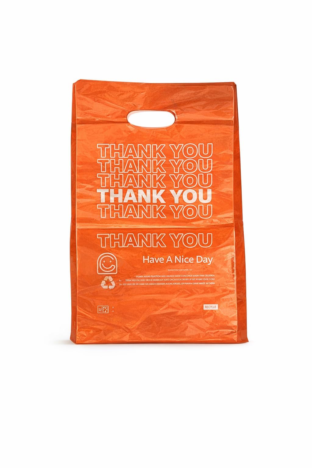 Thank You printed Bags with handle size 10 * 14,Pack of 1 kg (Orange, 10 * 14)-image-26