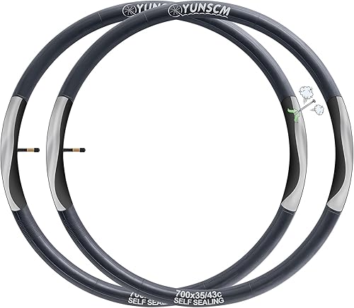 2 tubos de bicicleta autosellantes 700C 700C 700x3543C (3543-622) AV48 Schrader válvula reparación automática, resistente a pinchazos compatible con