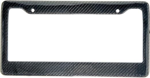 BLVD-LPF OBEY YOUR LUXURY Real 100% Carbon Fiber License Plate Frame Tag Cover FF - C with Matching Screw Caps - 1 Frame (Black)