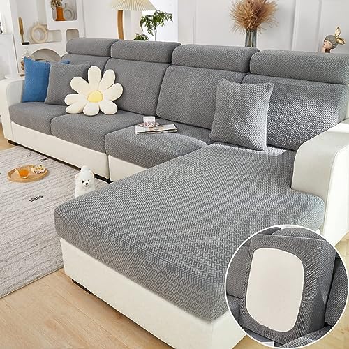 Miniatura 1 de MARCHONE Fundas mágicas para sofá, fundas mágicas para sofá, fundas de sofá, fundas de sofá modulares (funda de asiento doble grande, gris oscuro)
