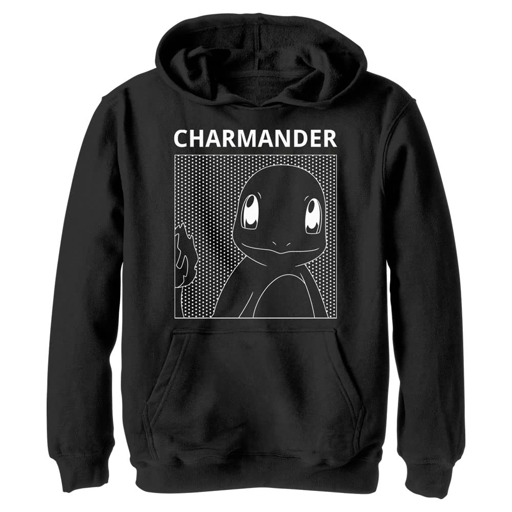 Pokemon Charmander Comic Box Felpa con Cappuccio Unisex-Bambino