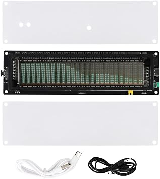 AK2515 Digital Audio for SPECTRUM Analyzer Board, VFD Screen Display Sound Level Meter With Multiple Modes 3.5mm AUX MIC Input 300Hz-20KHz Range