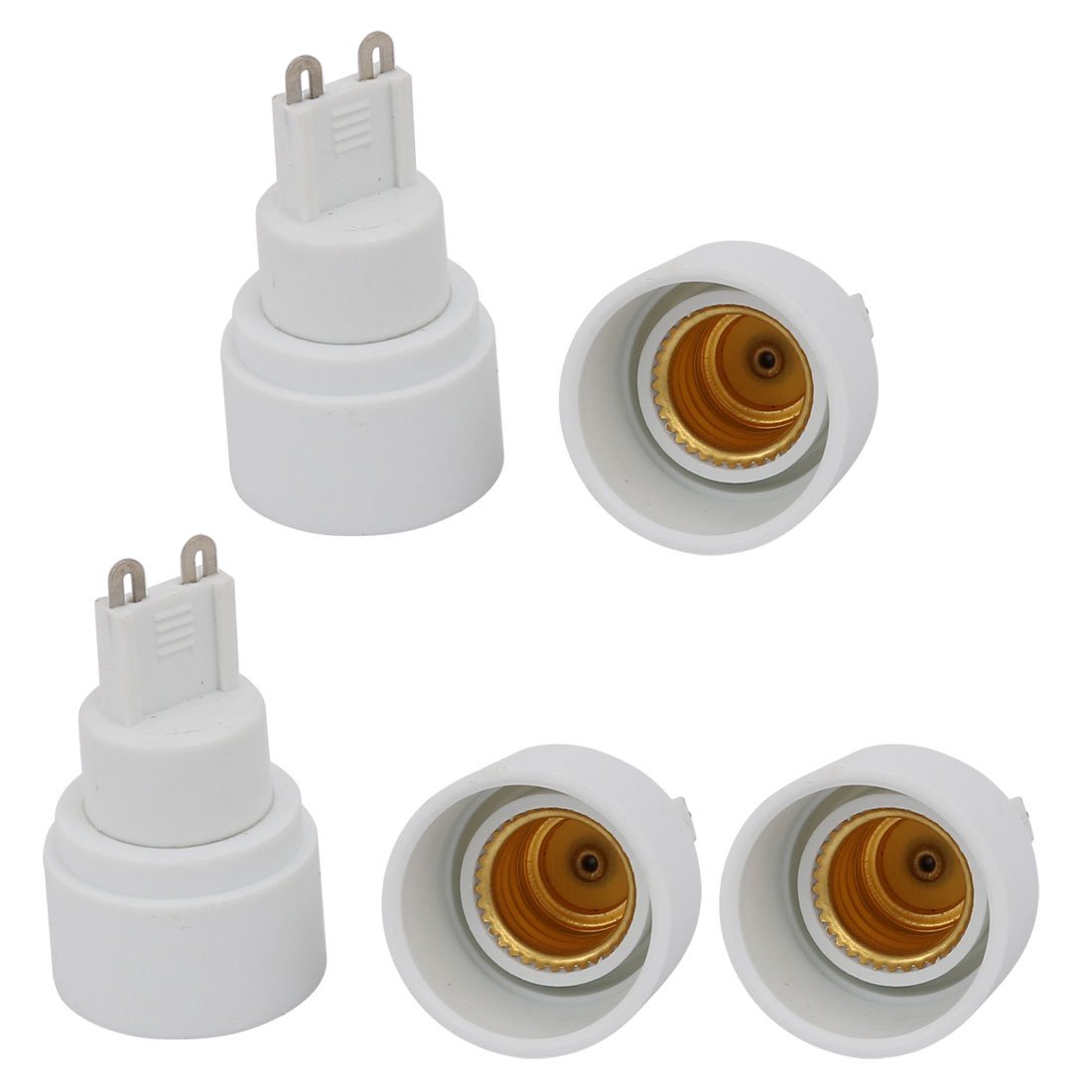 Sourcing Map Silver,White Sourcingmap 5Pcs G9 To E14 Extender Adapter Converter Light Bulb Socket Holder White