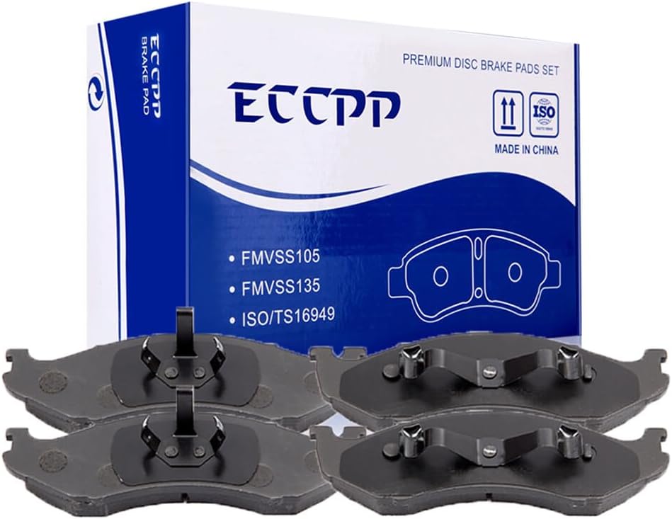 AUTOMUTO 4PCS Front Ceramic Disc Brake Pads Set D477 For Jeep Cherokee Comanche Grand Cherokee Grand Wagoneer TJ Wagoneer Wrangler