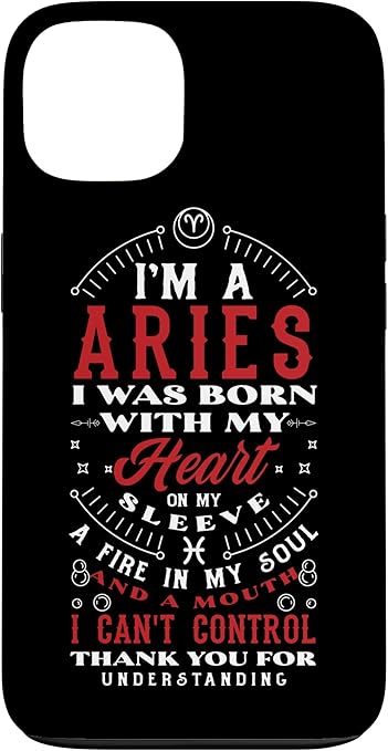 Aries Zodiac Sign Astrology Horoscope Quote Case for iPhone 13