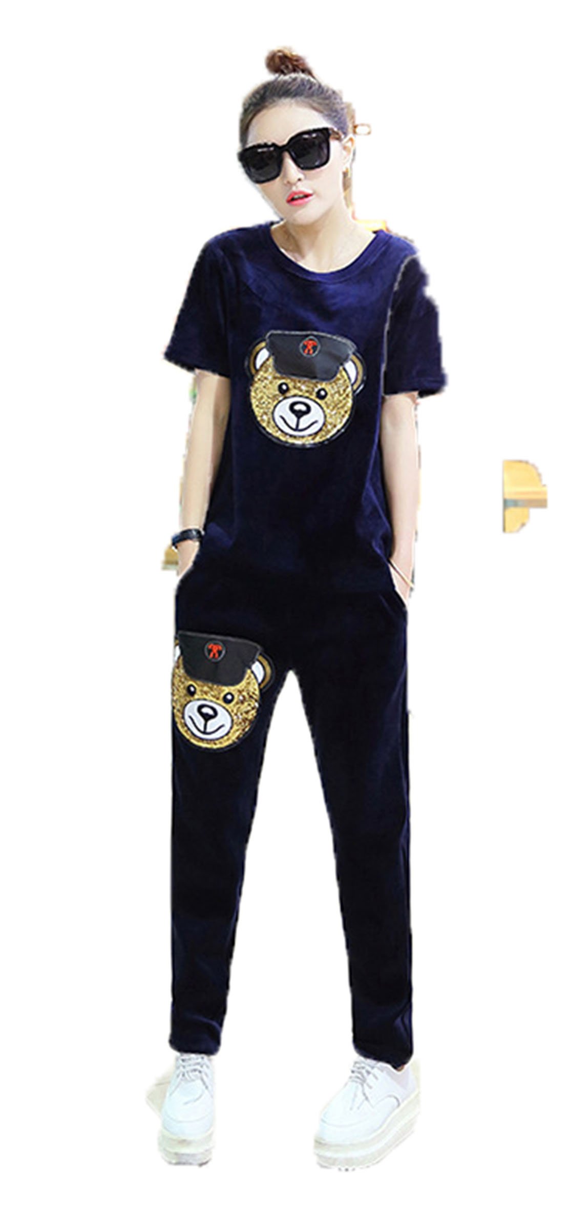 YALI Panda Patch Loisirs Sport Costumes Noir Taille L