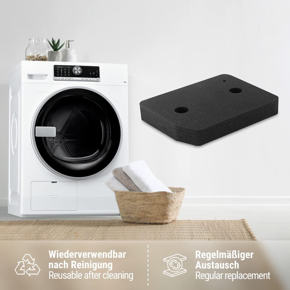 Siegvoll 4x Trockner Filter für Miele 9164761 | Fein-Grob | Wärmetauscher Filter Dryer filter Schaumstofffilter Schwammfilter Filtermatte für Miele Wäschetrockner Wärmepumpentrockner