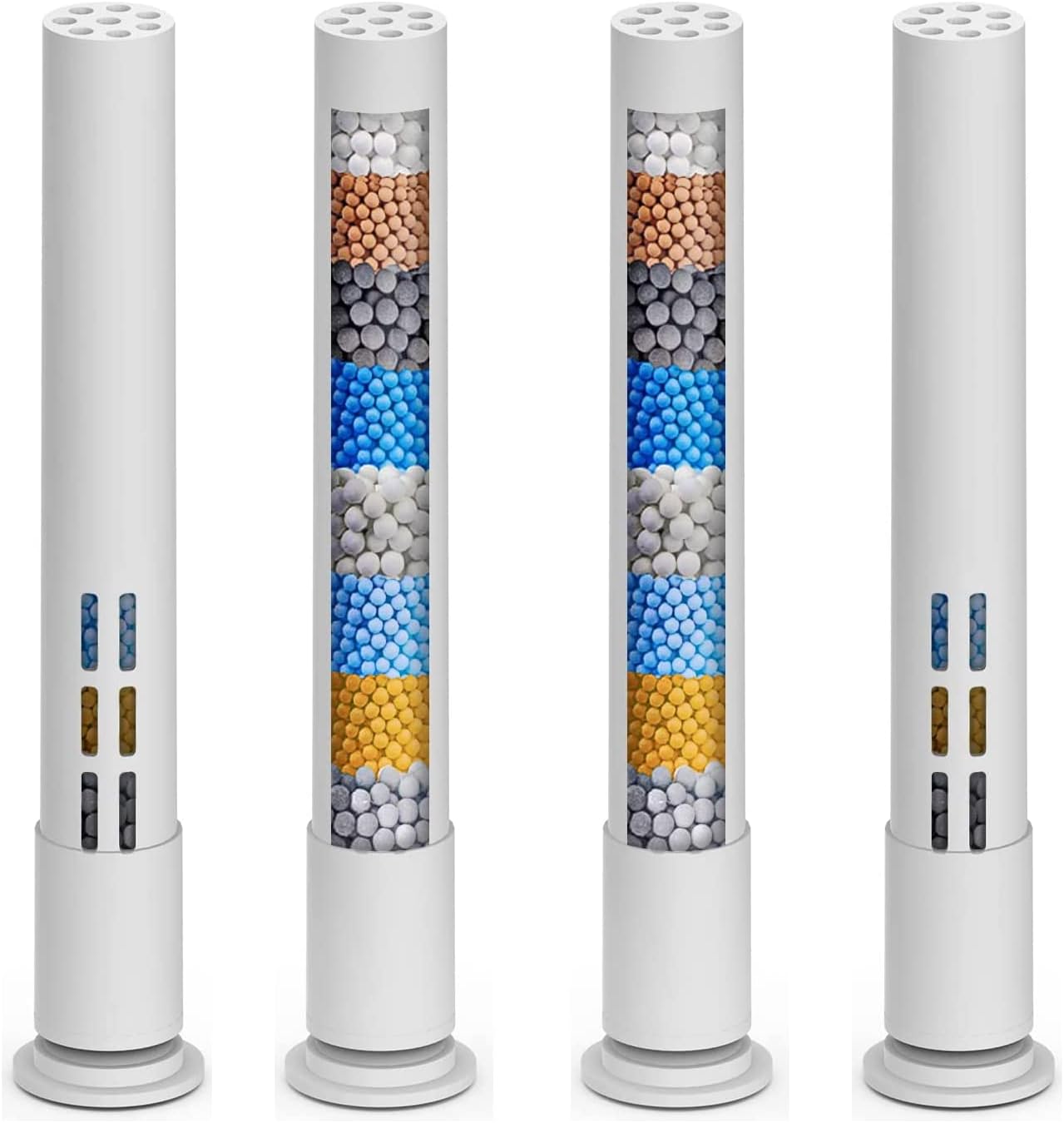 Shower Filter for Handheld Shower Head, 4 Pack Replacement Filters for Hard Water Remove Chlorine and Harmful Substances, white