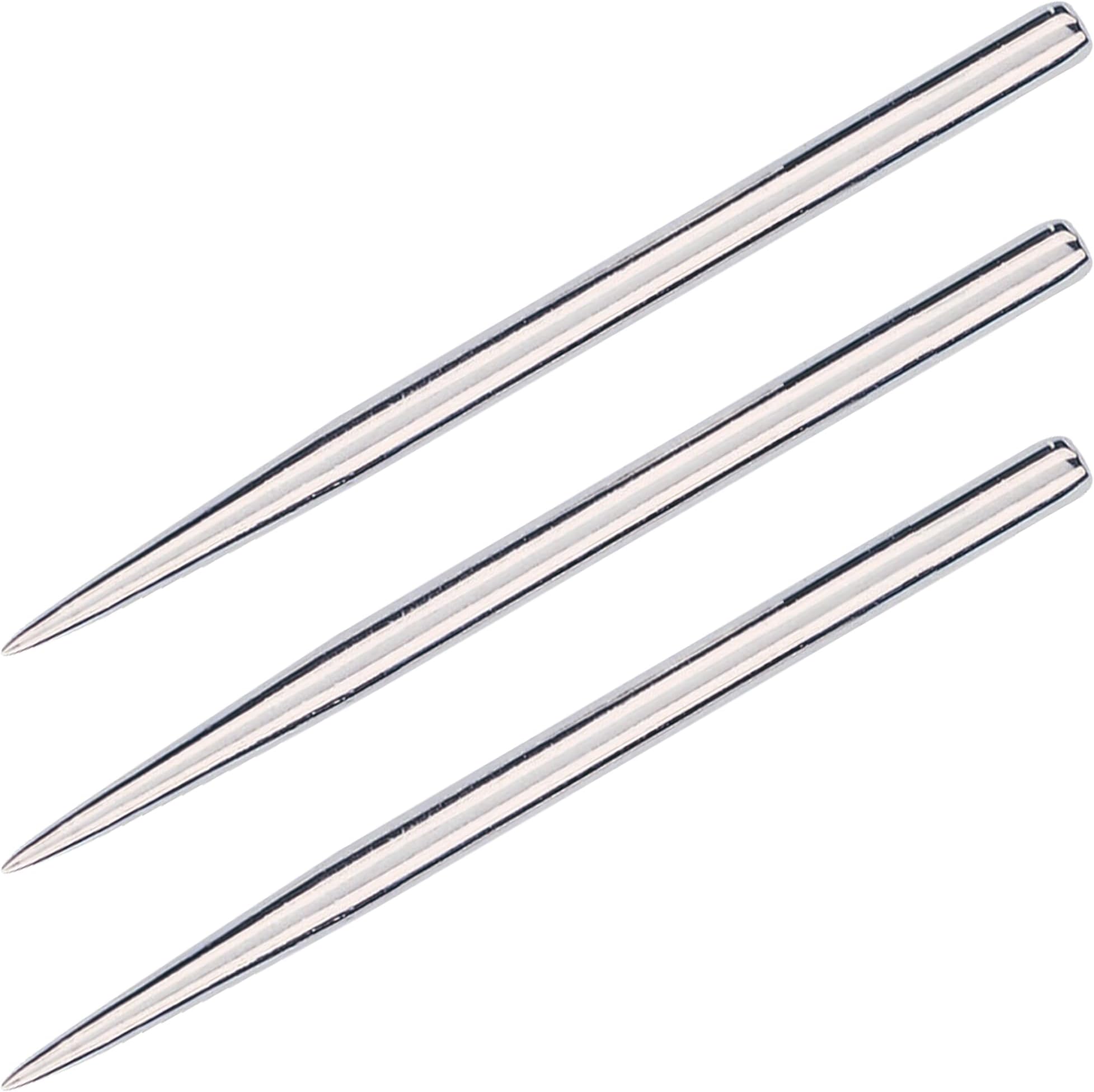 Unicorn Replacement Steel Dart Points | Standard Length or Needle Extra Long | Silver, Black or Gold | 3 Per Pack