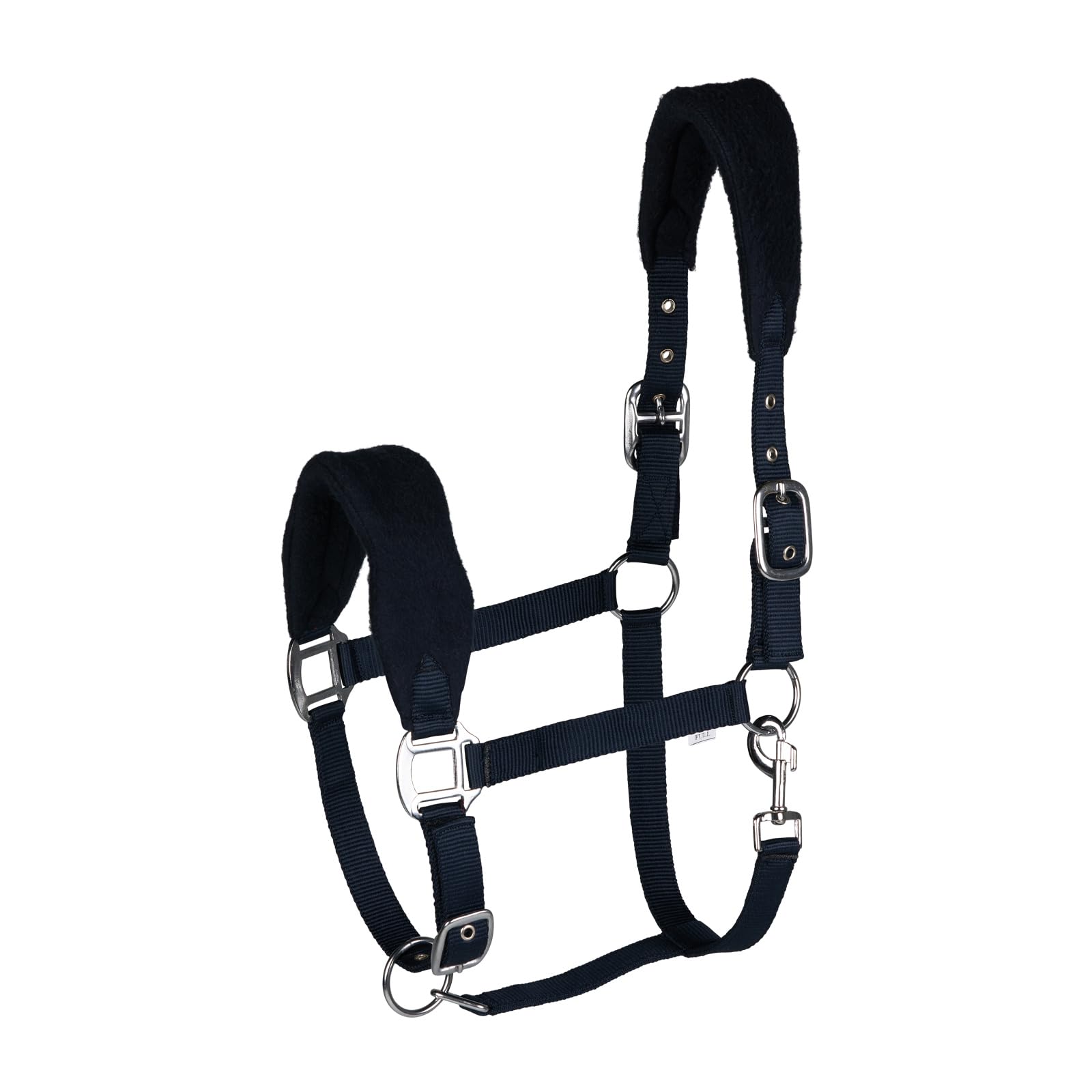Licol de cheval poney avec polaire contre les frottements bleu marine Horze