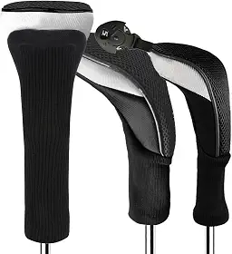 Amy Sport Capas Protetoras para Tacos de Golfe, Incluindo Tacos de Madeira, Driver, Híbridos e Fairway.pct Econômico com 3 Capas Protetoras com Etiquetas Intercambiáveis Numeradas de 1 A 5 (Driver