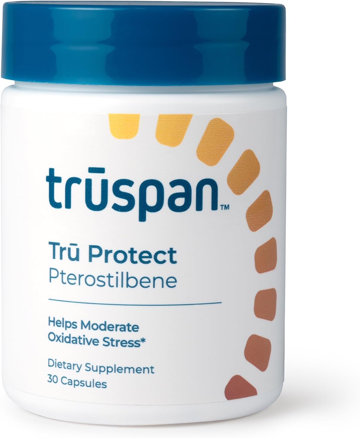 TruSpan Pterostilbene Supplement 250mg, Antioxidant & Cellular Health Support, Polyphenol for Healthy Aging & Oxidative Stress, Tru Protect Once Daily Capsule, 30 Servings