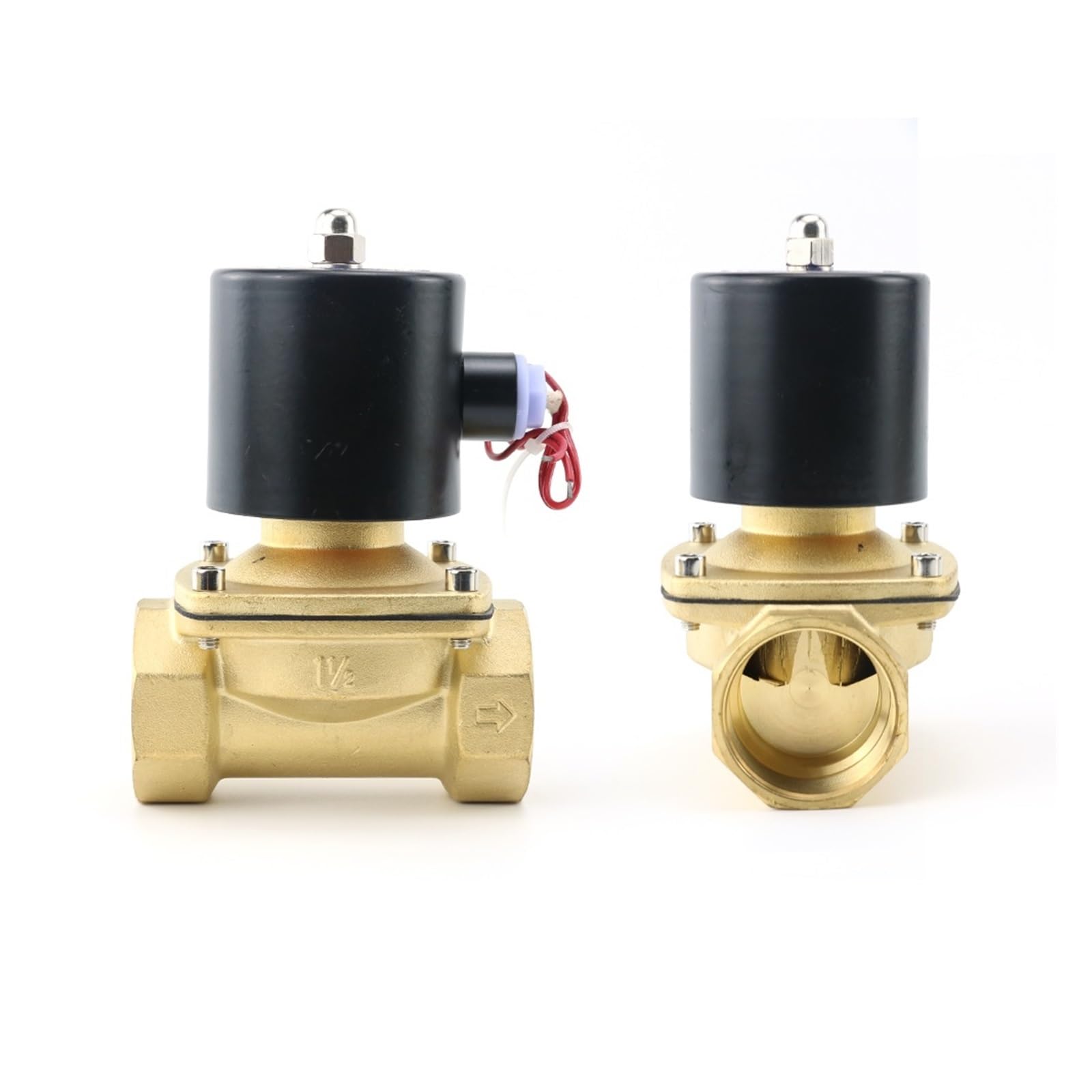 220V 1/2" 3/4" 1" Elektrisches Magnetventil DN15 DN20 DN25 N/C Normalerweise Geschlossenes Pneumatisches Ventil 12V/24V DC for Wasser, Öl, Luft(3/4",DC24V)