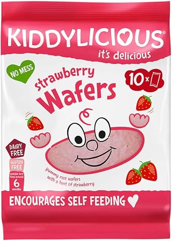 Strawberry Maxi Wafers Baby Snacks Multi 10 x 4g, Pack of 2