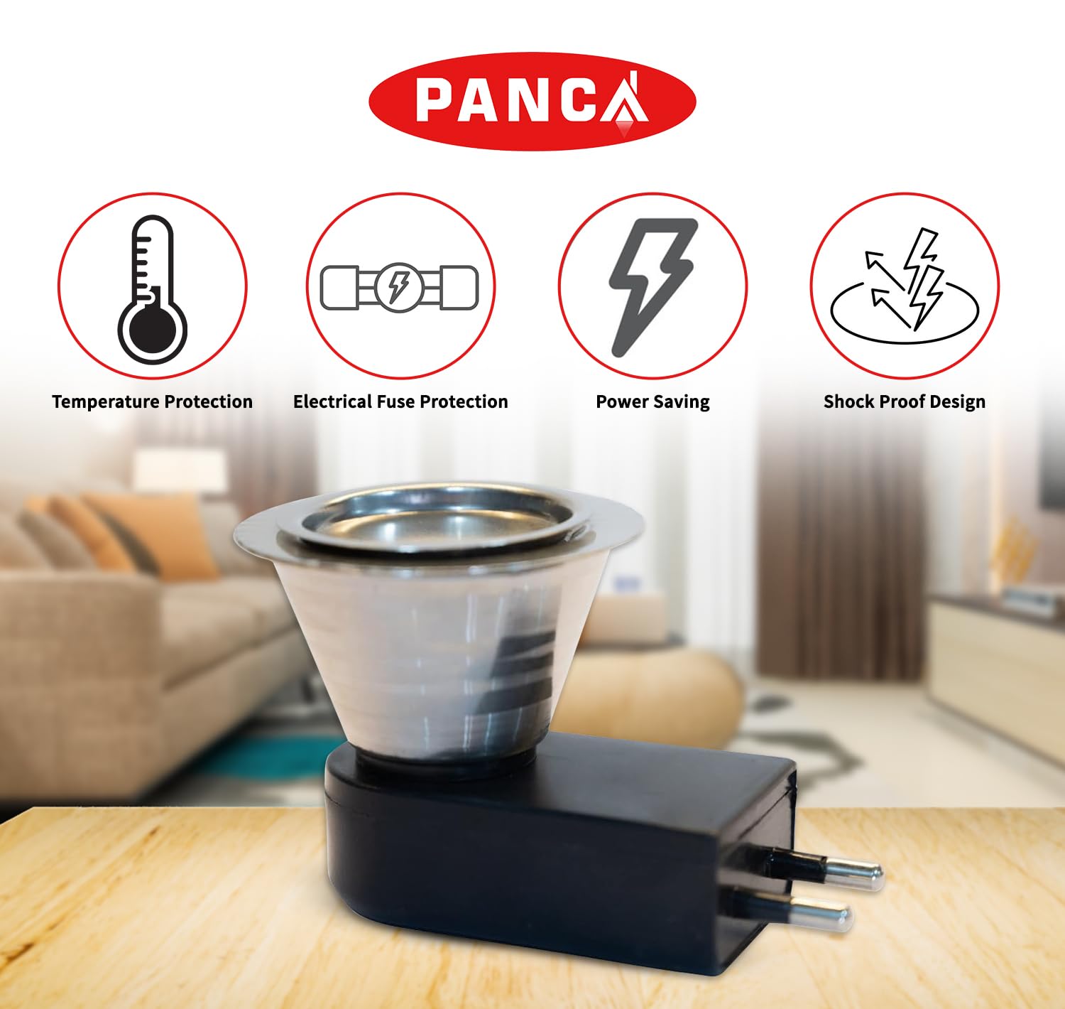 PANCA Steel Kapoor Dani Set of 2 Night Camphor Diffuser, Bakhoor Burner Electric Incense Burner,Dhoop Dani for Office, Home(2) 3