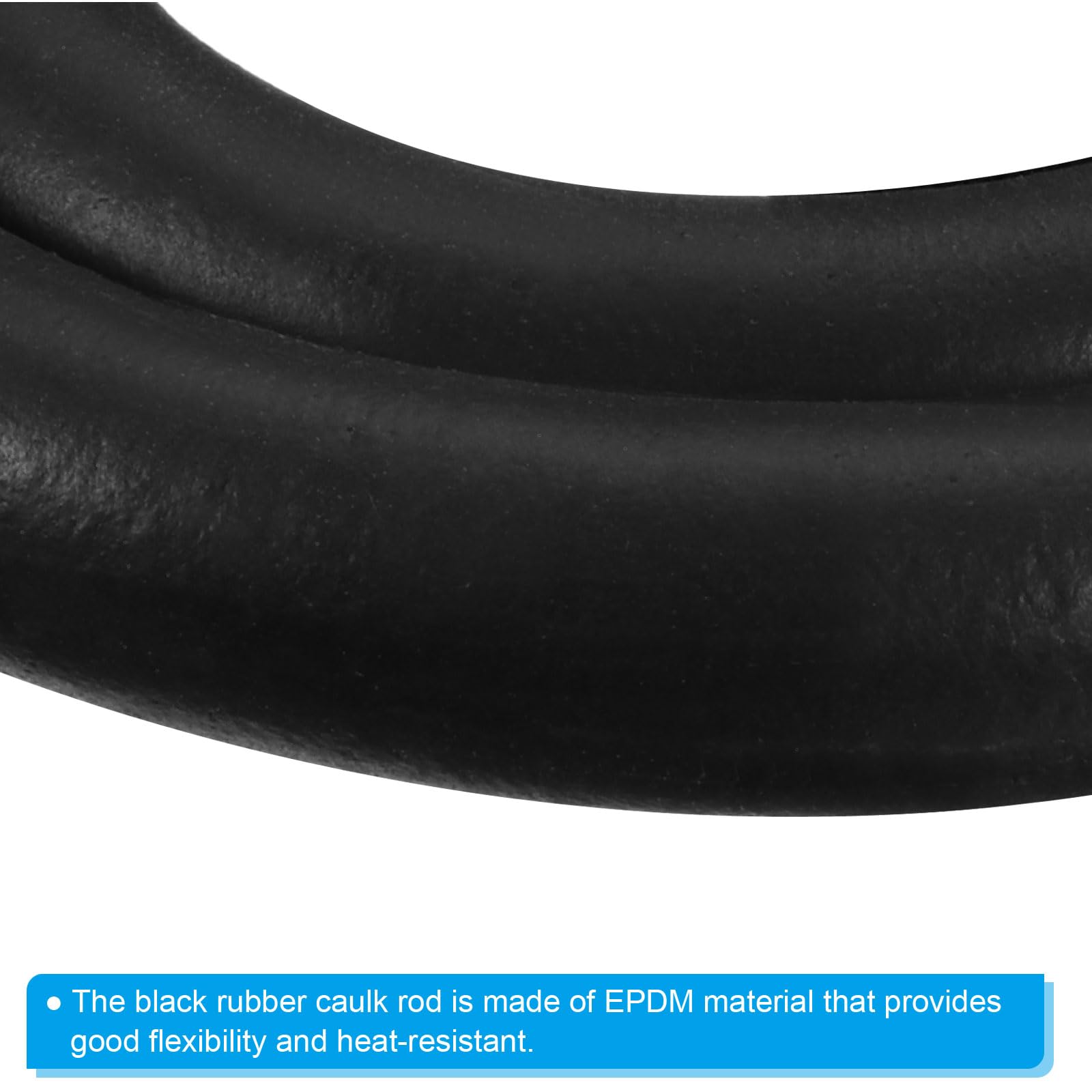 PATIKIL 19mm x 1.5m Backer Rod, Foam Rope Caulk Crack Joint Filler Roll Seal Weather Strip for Home Construction Black - Image 3