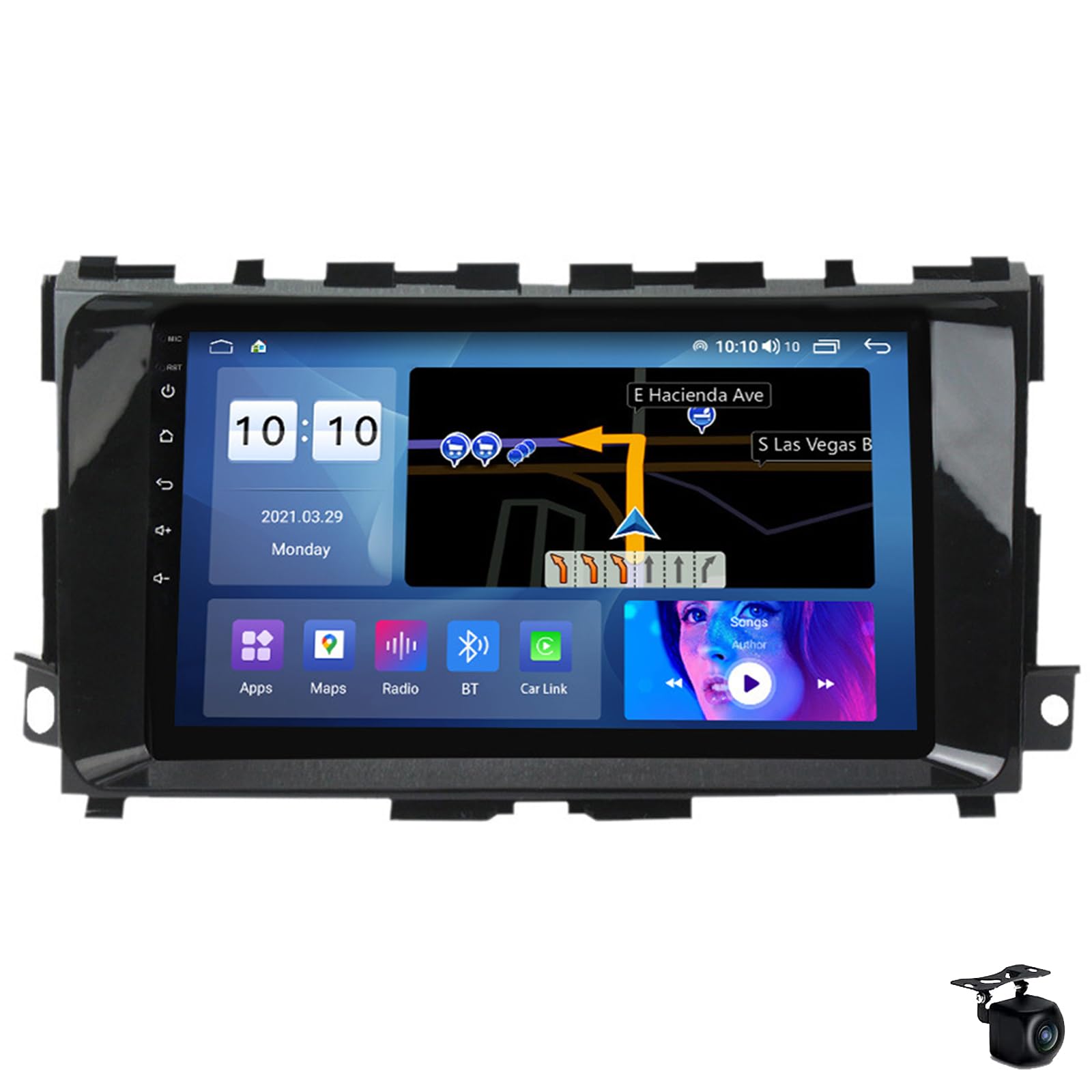 Android 14 Double Din samochodowe radio stereo do N-ISSAN TEANA 2013-2018 nawigacja GPS nawigacja satelitarna 9-calowy multimedialny odtwarzacz wideo wbudowany DSP FM BT Wifi SWC 4G 5G Carplay Plug