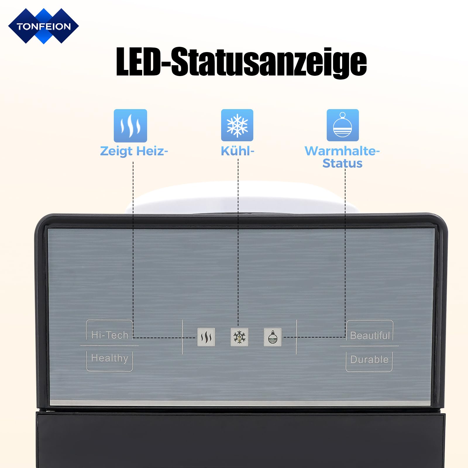 Distributore di acqua elettrico, erogatore di acqua a freddo, doppia funzione, distributore d'acqua con armadietto e indicatore LED, per secchio d'acqua da 19 l