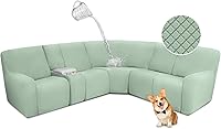 Vista 43 de ALIECOM Fundas impermeables para sofá seccional reclinable para sofá seccional reclinable elástico en forma de L, fundas de esquina lavables