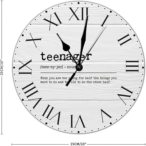 Miniatura 45 de Reloj de PVC con definición psicológica, reloj de pared grande con números romanos inspiración, refranes de inspiración de 12 pulgadas, significado