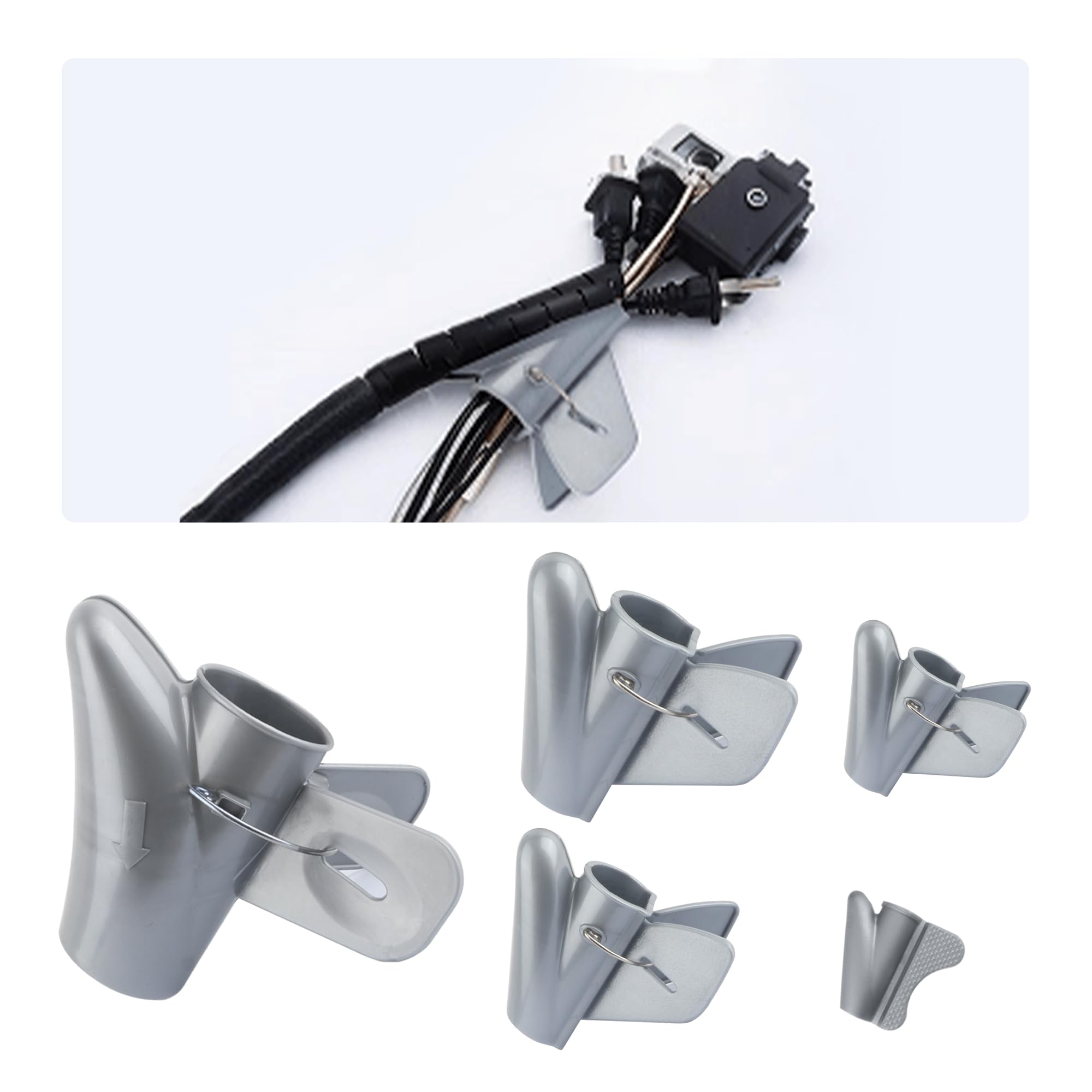 5PCS Car Wire Loom Installation Tool,0.4-1.6 inch Wire Insertion Tool Set Automotive Tools,Multi-Specification Car Accessories Installation Wiring Tools for Conduit Sleeving